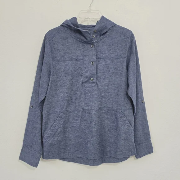 Prana Shelton Hemp Hooded Hoodie Top Women's Small - Picture 2 of 6